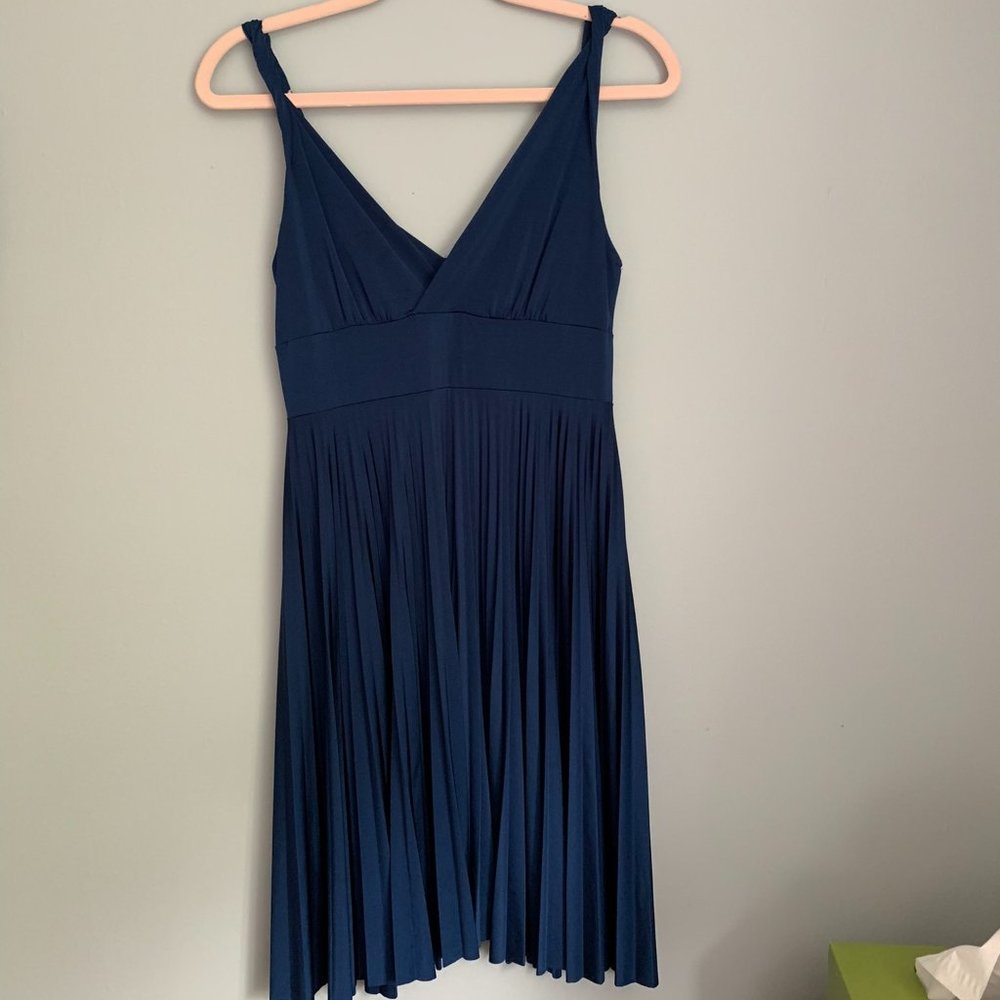 Soprano Navy Blue Flowy Cocktail Dress, Fits like a S/M